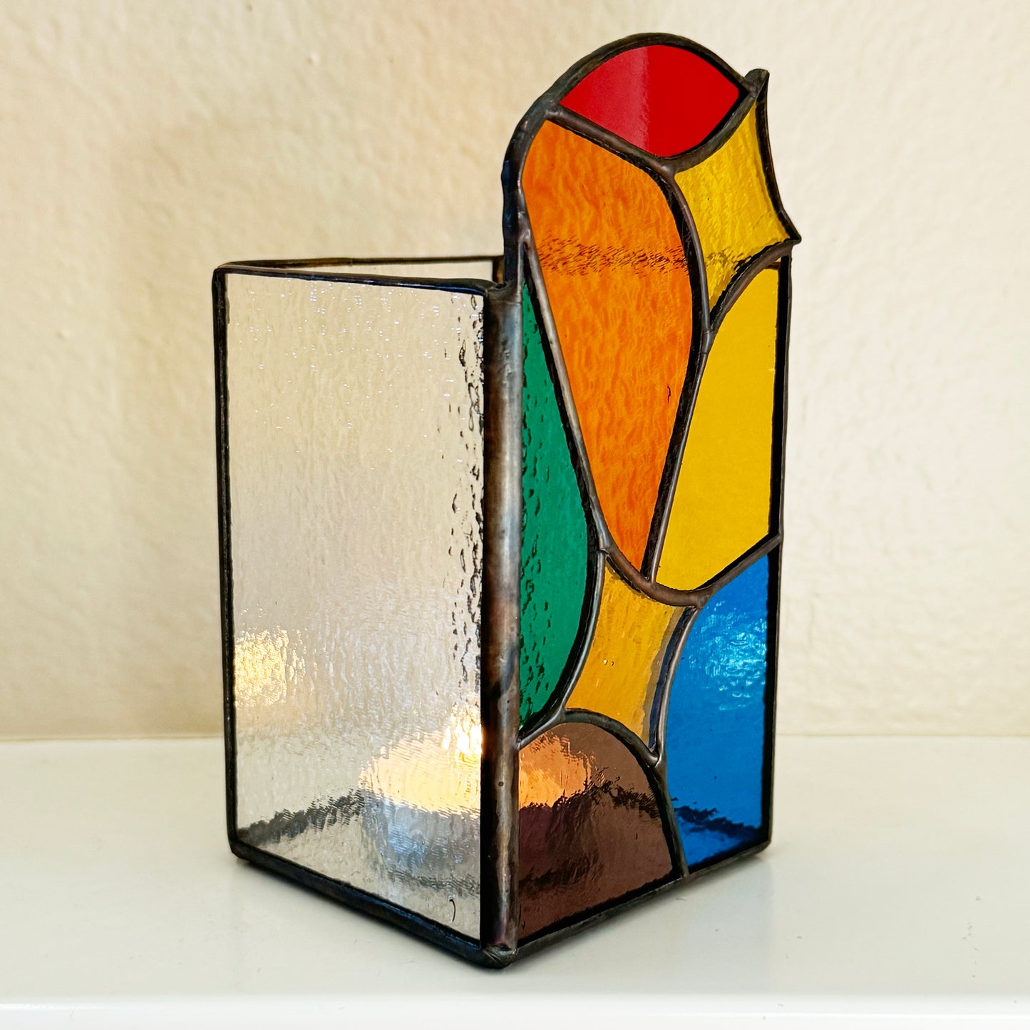 Pride Sparks Votive Holder - Stained Glass
