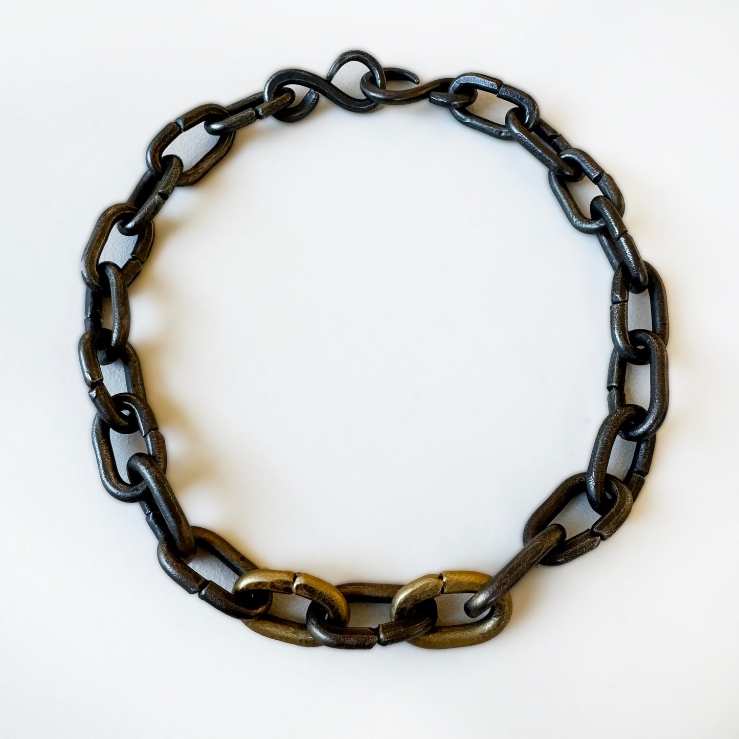 Two Finger Necklace - Mild Steel & Brass