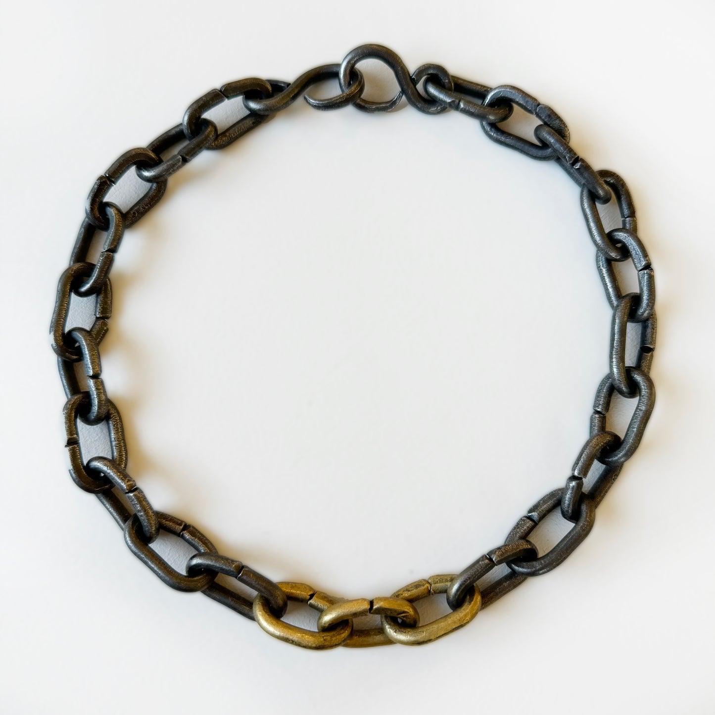 Three Finger Necklace - Mild Steel & Brass