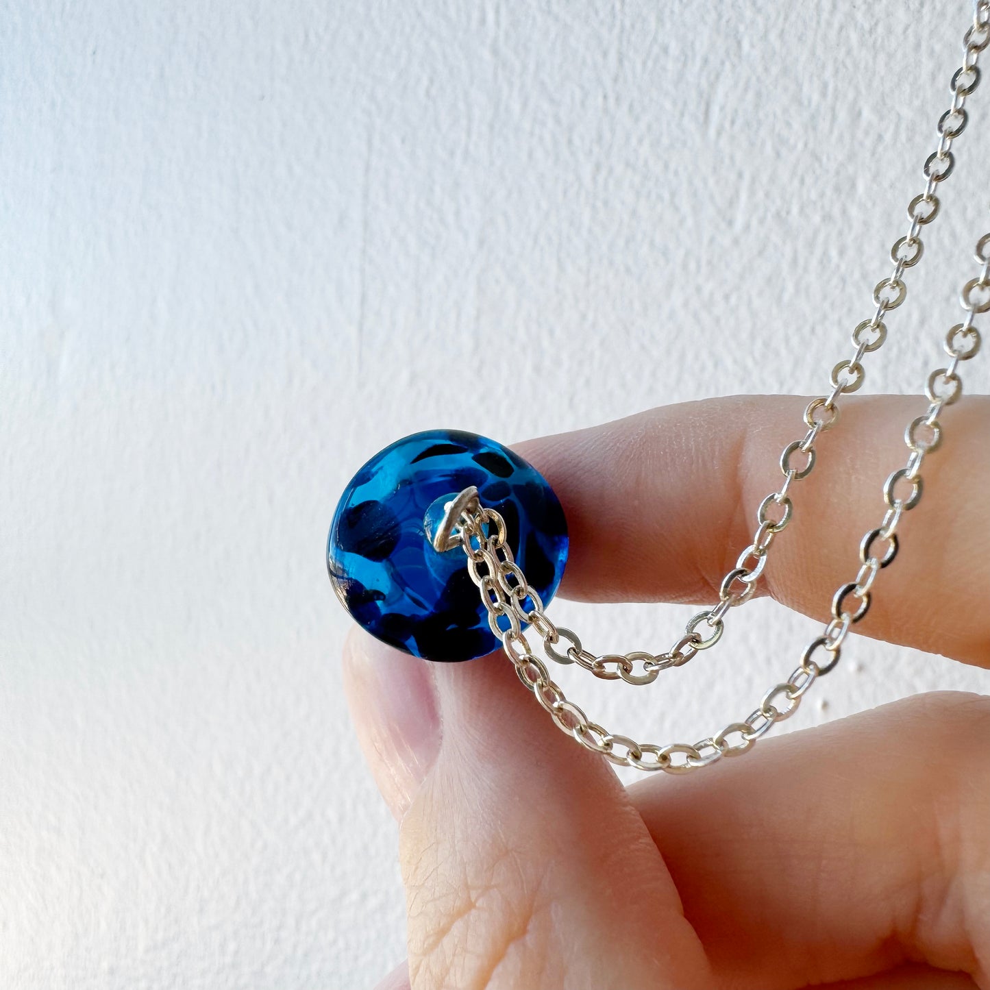 Electric Mushroom - Glass Pendant Necklace