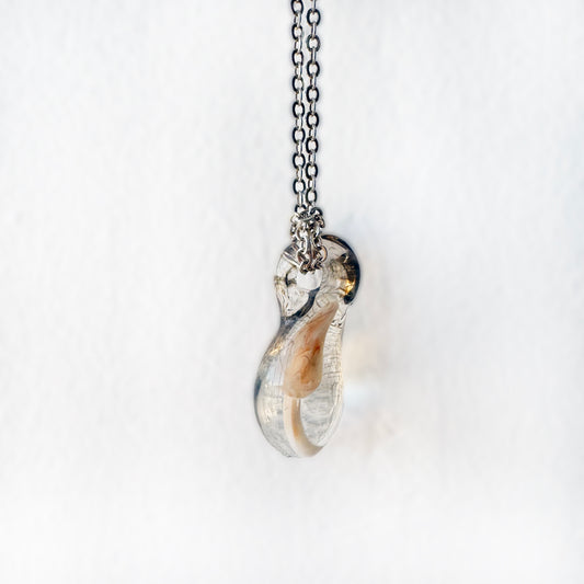 Entombed Shroom - Glass Pendant Necklace