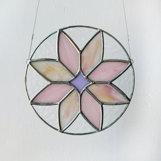 Geo Flower Suncatcher - Stained Glass