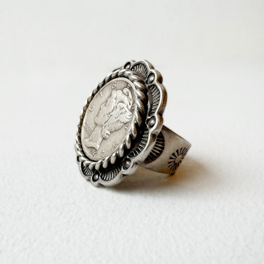 Mercury Dime Ring (1944) - Sterling Silver - Size 6