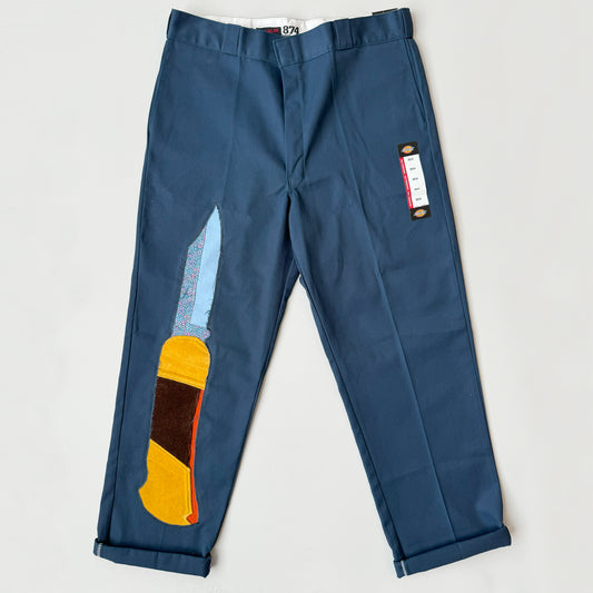 Patchwork Pocketknife - Embroidered Dickies Pants - 38x34