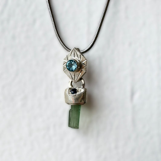 A Study in Color Necklace - Sterling Silver